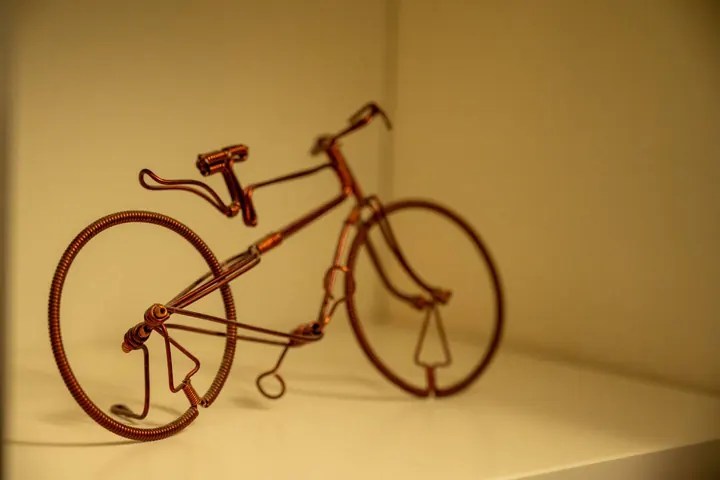 Decorative bicycle wall art