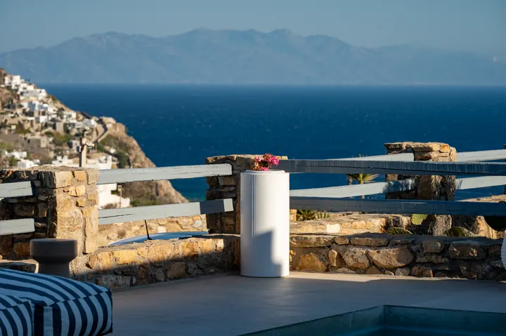 Private terrace with plunge pool and breathtaking sea and mountain views