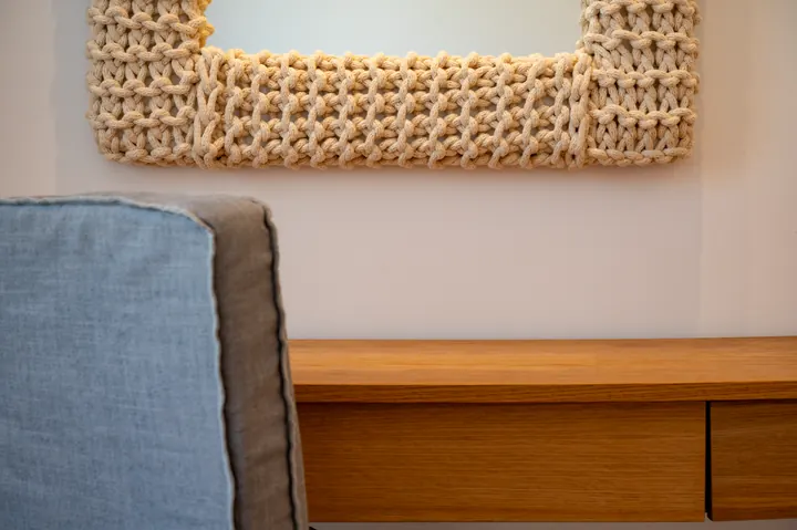 Natural textures and warm modern decor for a cozy, stylish stay